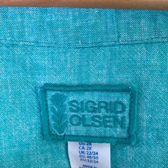 Sigrid Olsen women’s linen blend top - Picture 2 of 7